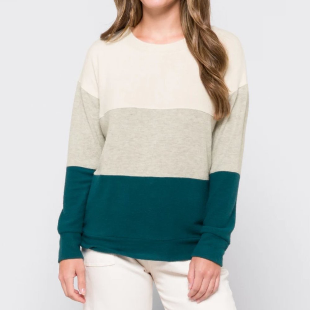 Nine Britton Dalia Brushed Knit Top Size M